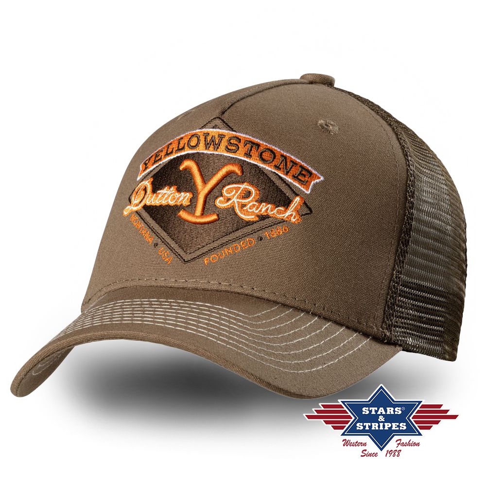 Western Mesh Basecap - Yellowstone Collection - Dutton Ranch, Braun
