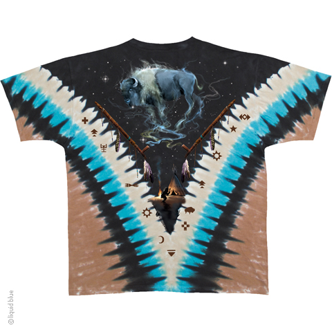 Liquid Blue T-Shirt - Bison Skull