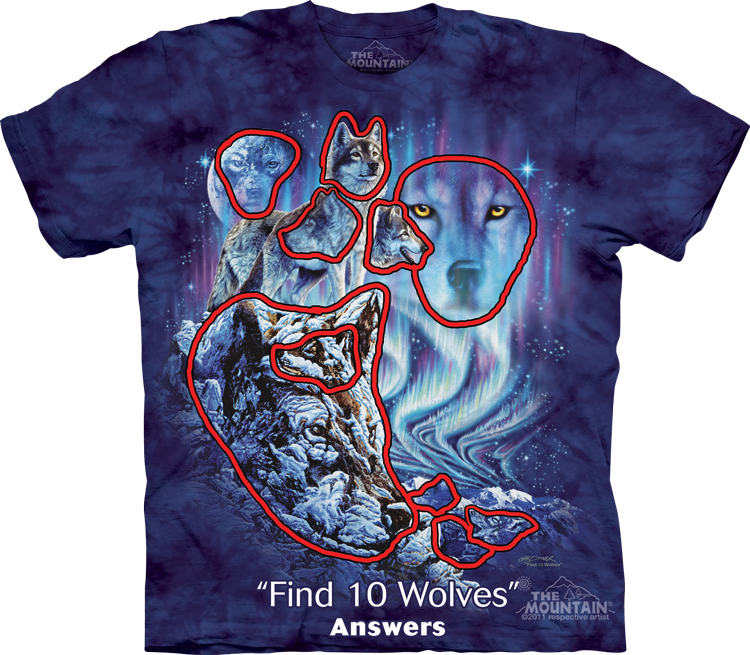 The Mountain T-Shirt - Find 10 Wolves