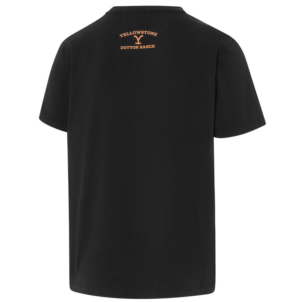 Western Unisex T-Shirt - Yellowstone Collection - Dutton Ranch Brand, Schwarz