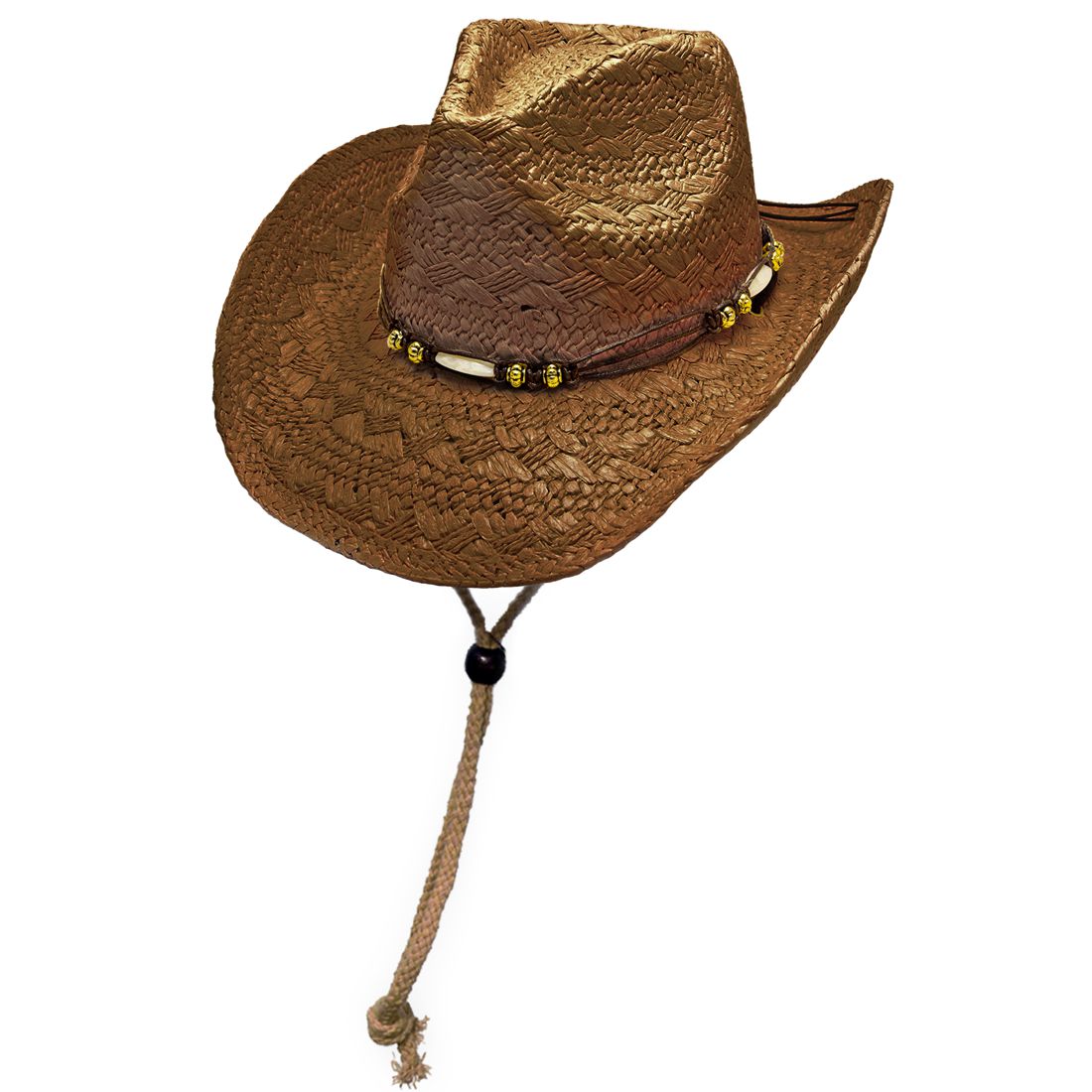 Westernhut aus Stroh mit Kinnriemen - Country Breeze