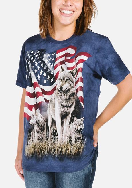 Reduziert - The Mountain T-Shirt - Wolf Flag, Größe S