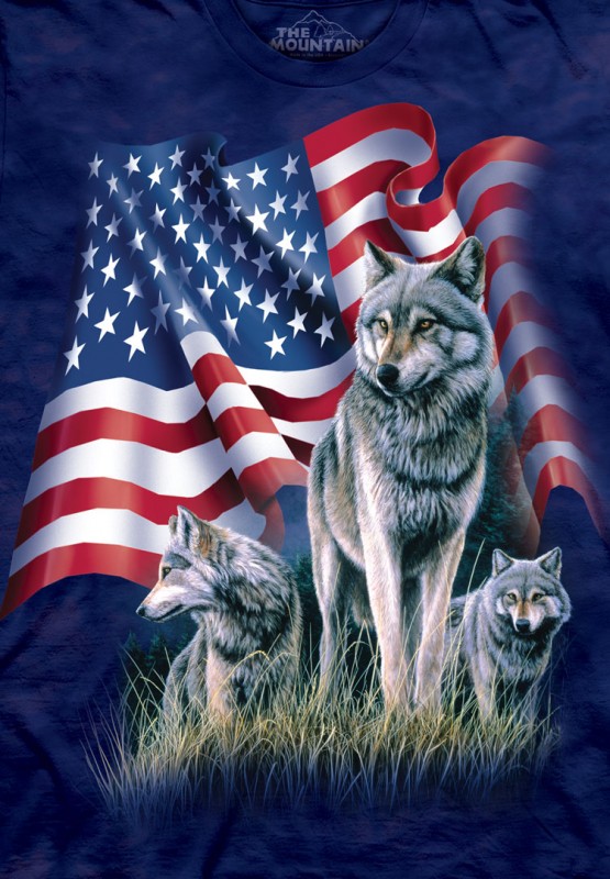 Reduziert - The Mountain T-Shirt - Wolf Flag, Größe S