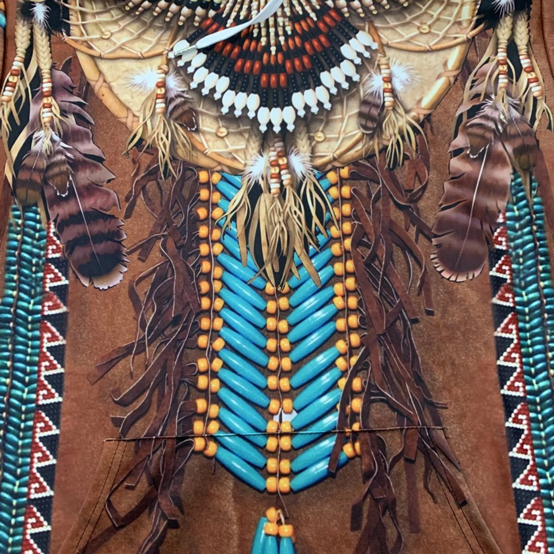 Premium Indianer-Hoodie / Kapuzenshirt - Sioux Warrior