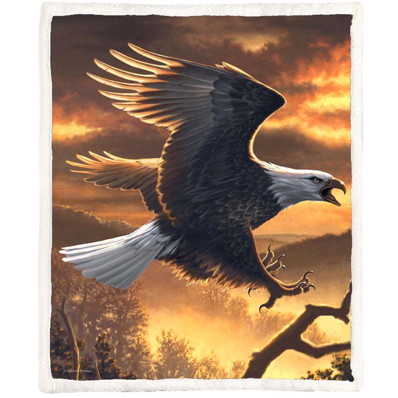 Adler Fleece-Decke - Sunset Bald Eagle