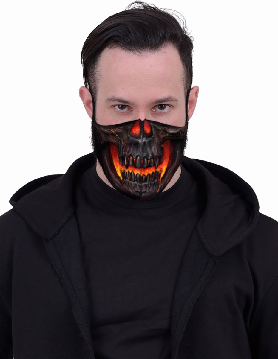 Gesichtsmaske / Mund- & Nasenschutz von Spiral - Skull Lava