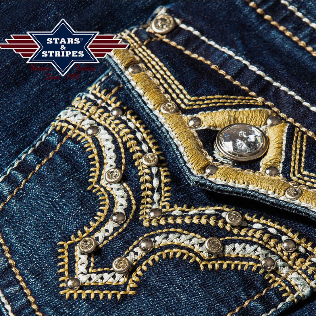 Western Jeans Shorts - Diamond Short