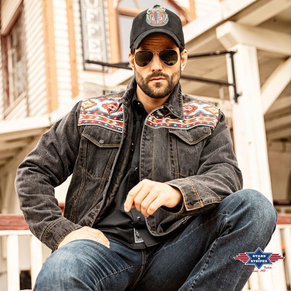 Reduziert - Leicht gefütterte Western Jeans-Jacke - Moran, Größe S