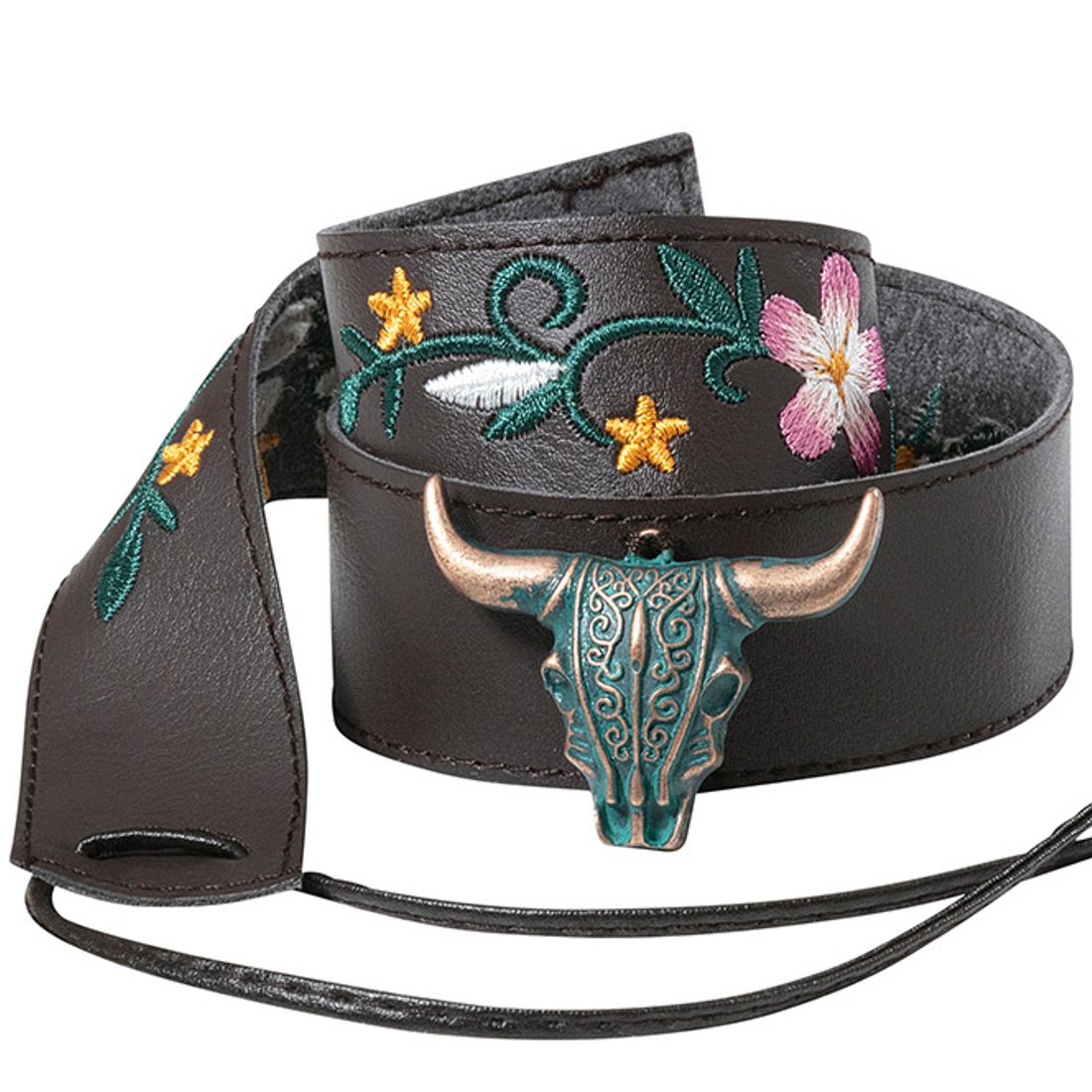 Western Hutband mit Stierschädel