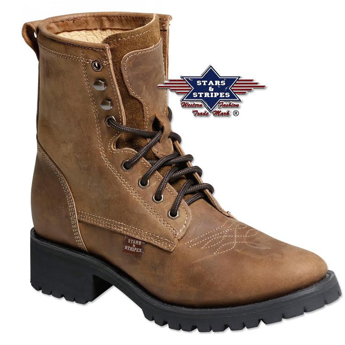 Reduziert - Stars & Stripes Western-Boots - Dallas, Braun, Größe 40