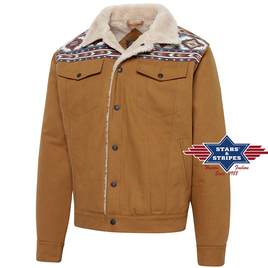 Warm gefütterte Western-Jacke aus Canvas - Carson