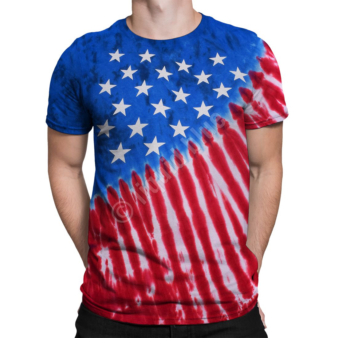 Liquid Blue T-Shirt - Stars & Stripes