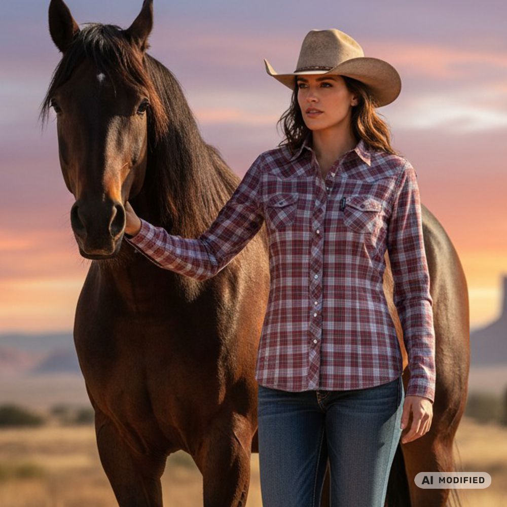 Reduziert - Westernbluse - Darleen, Größe XL
