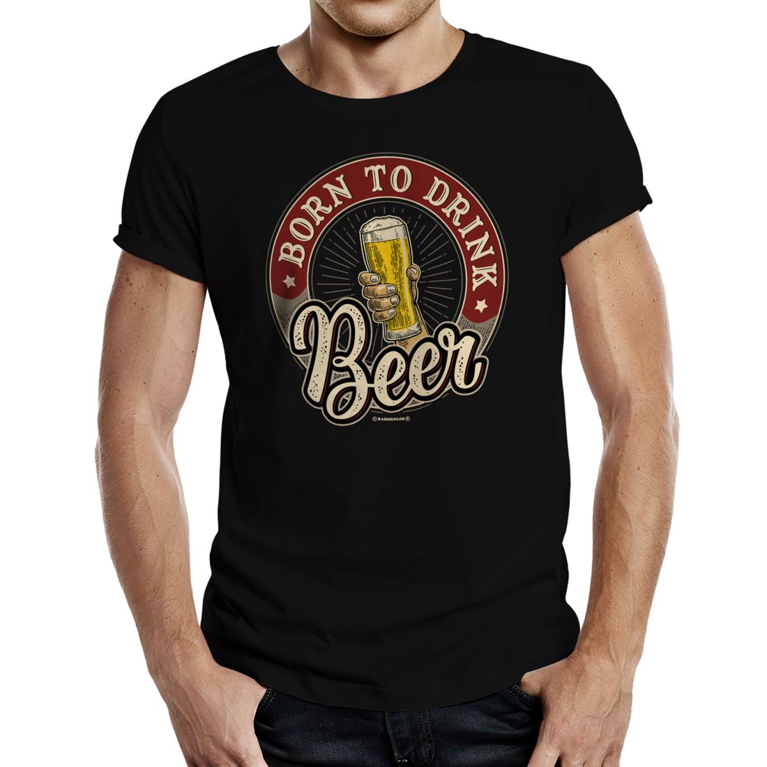 Fun T-Shirt - Bier - Born To Drink Beer