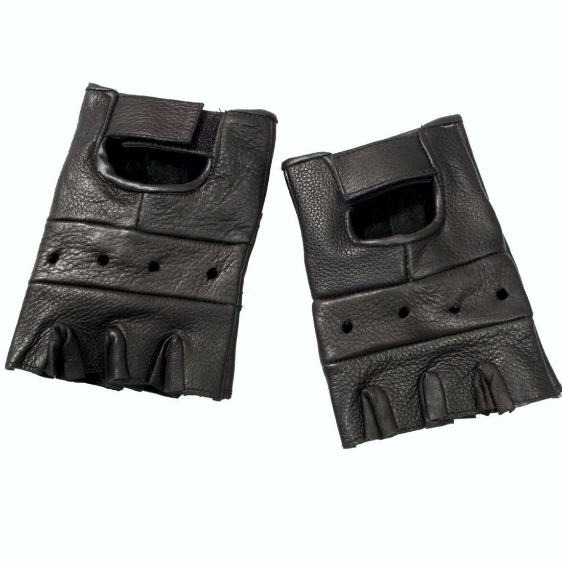 Lederhandschuhe - Schwarz, Fingerlos