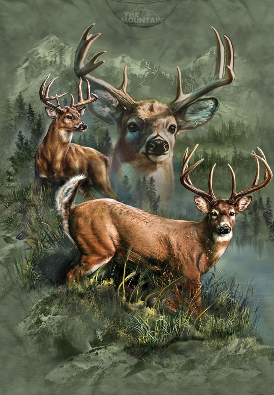 The Mountain T-Shirt - Deer Collage