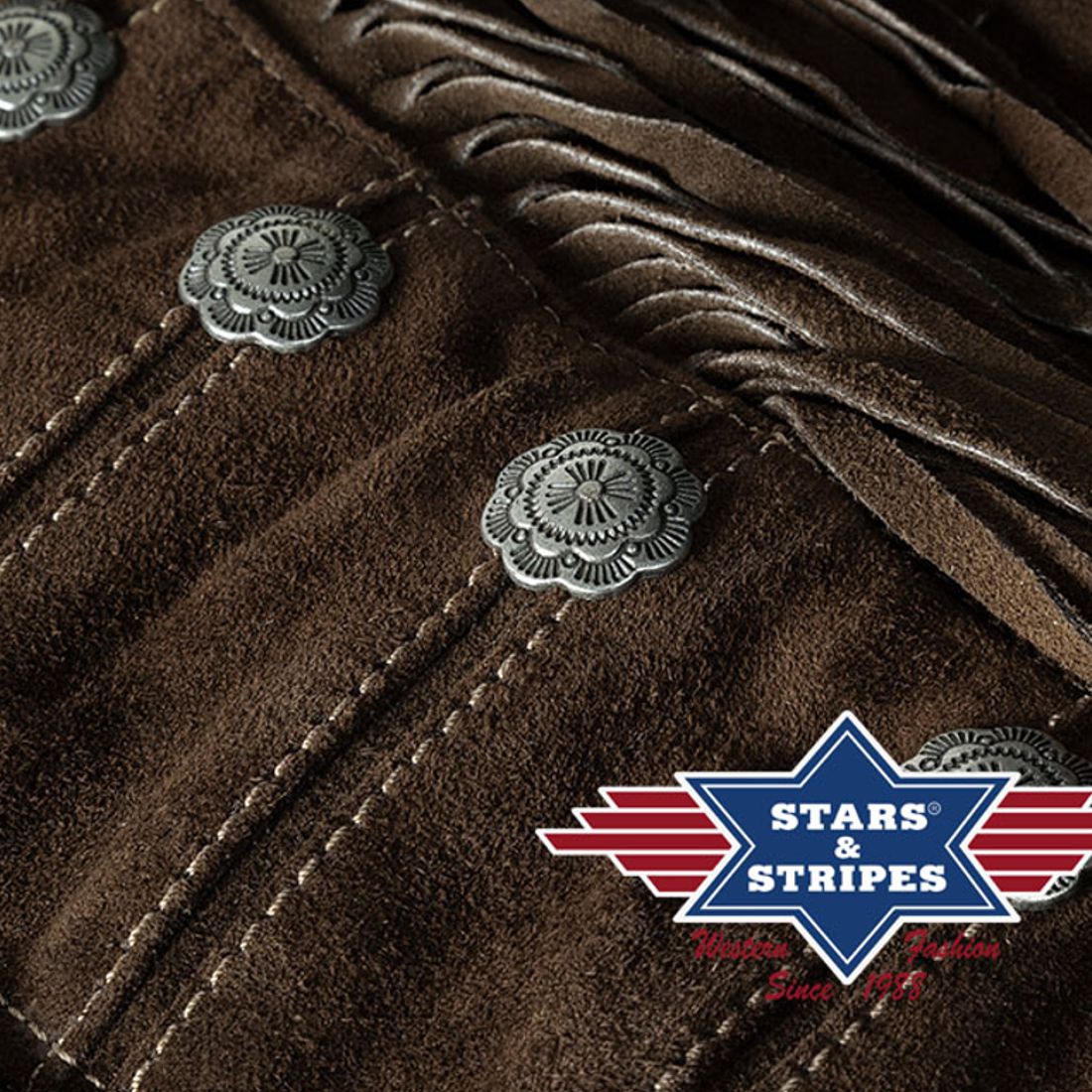 Reduziert - Damen-Lederjacke von Stars & Stripes - Brianna, Braun, Größe 2XL