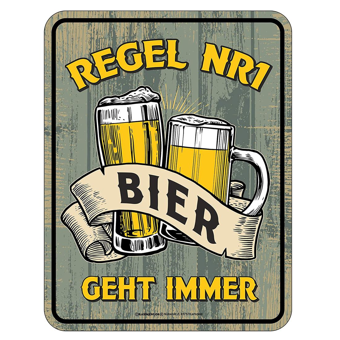 Blechschild - Bier geht Immer