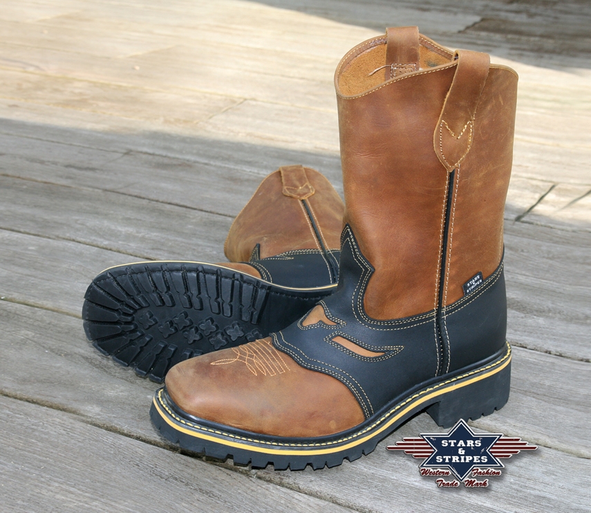 Stars & Stripes Worker Cowboystiefel - Old Jackson