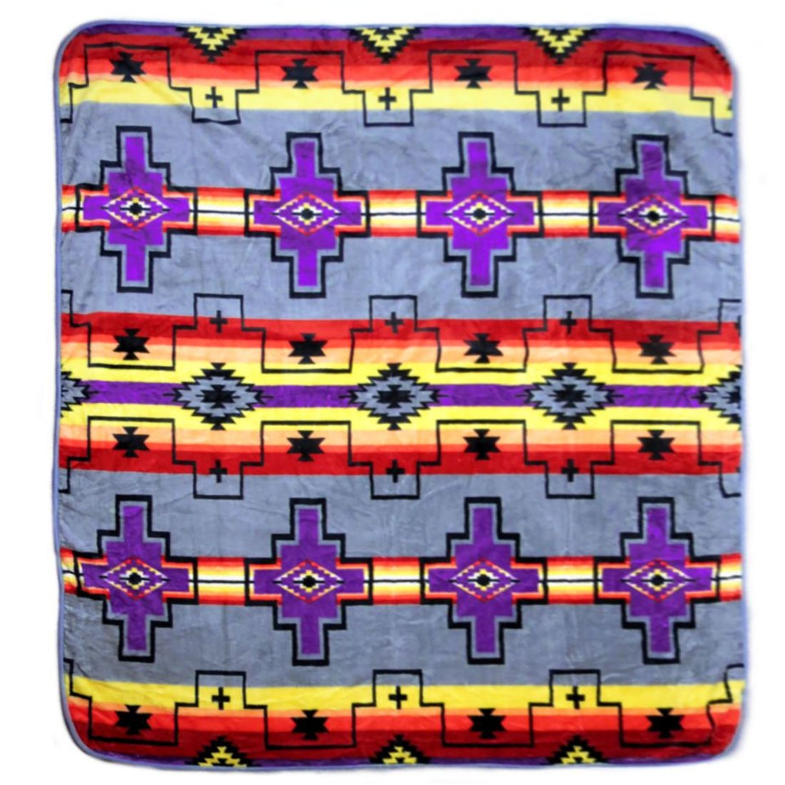 Luxus-Fleece Western- & Indianer-Decke - Rancho El Cid - South West Cross I, 240 x 200 cm