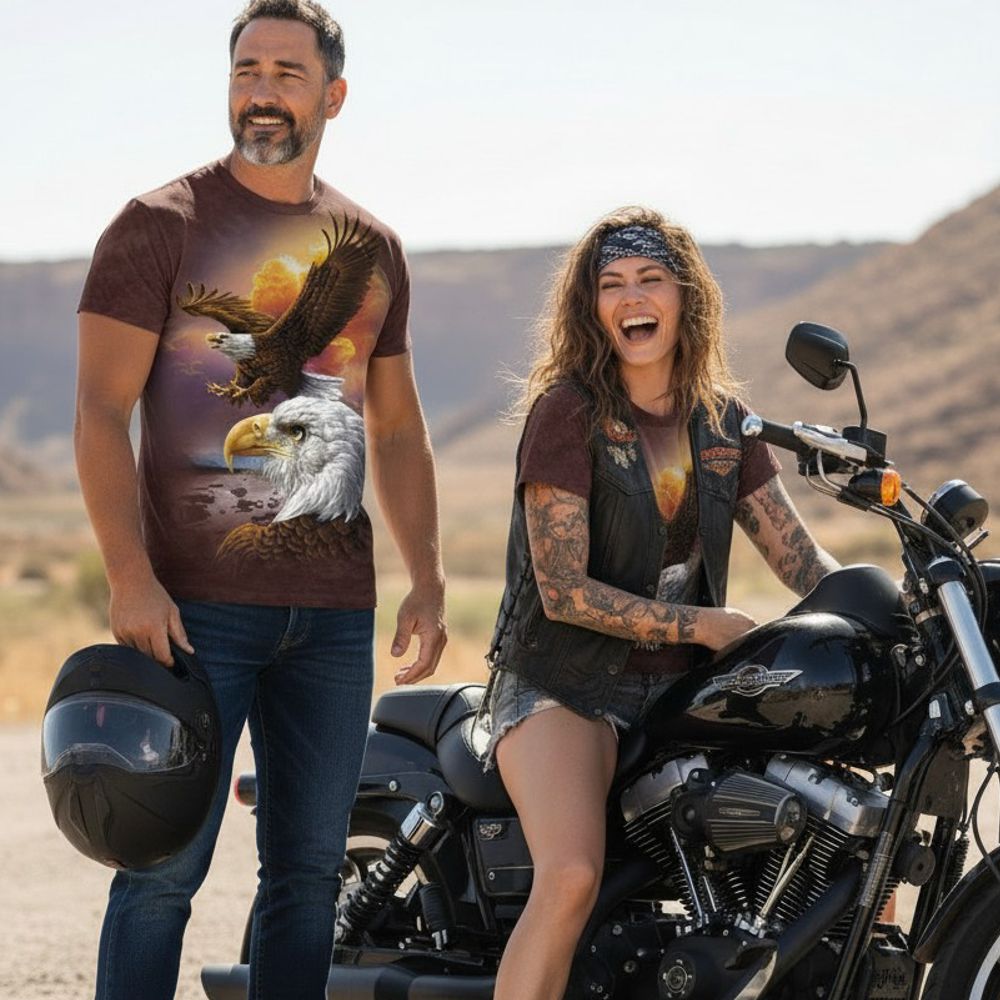 The Mountain T-Shirt - Eagle & Clouds