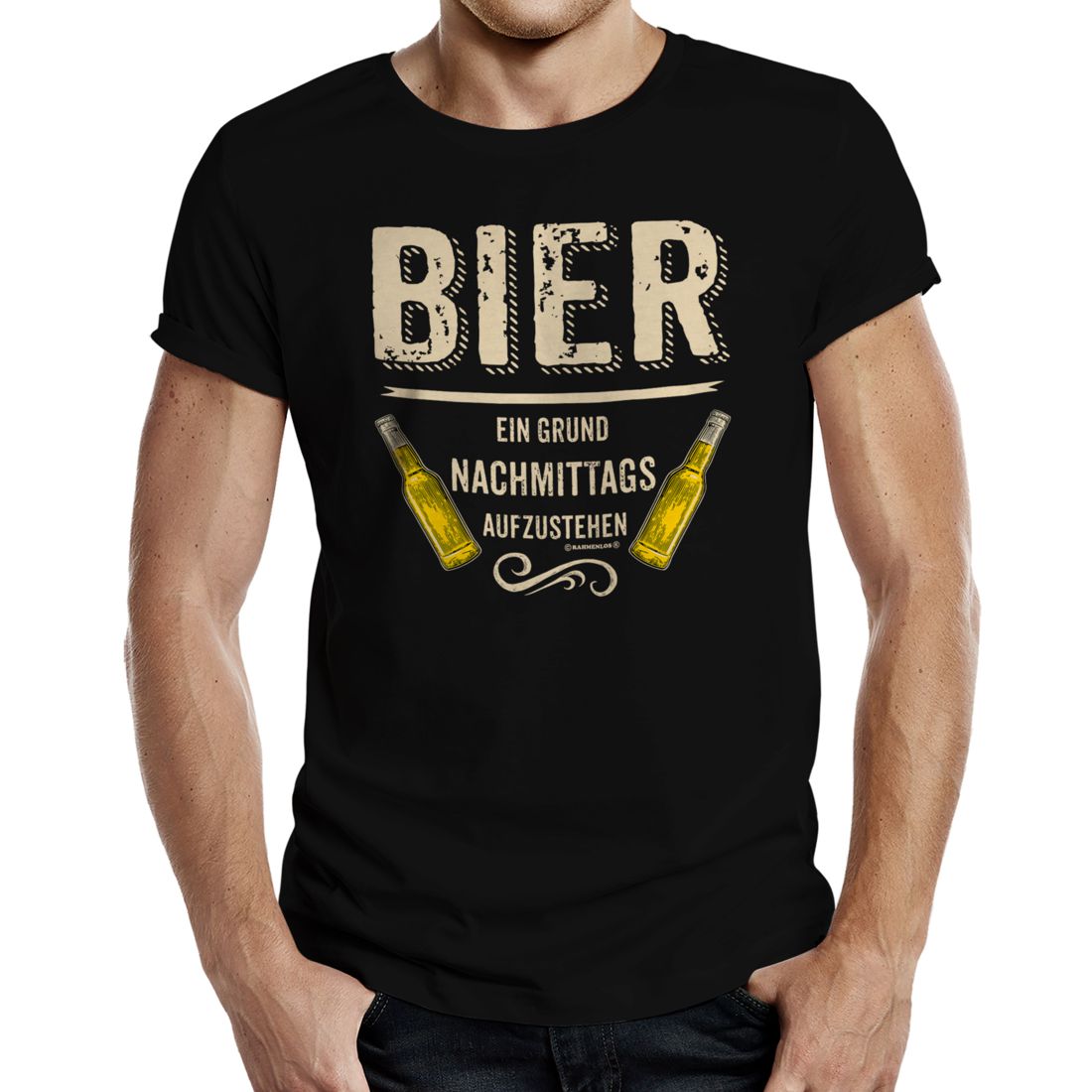 Fun T-Shirt - Bier - Nachmittags aufstehen