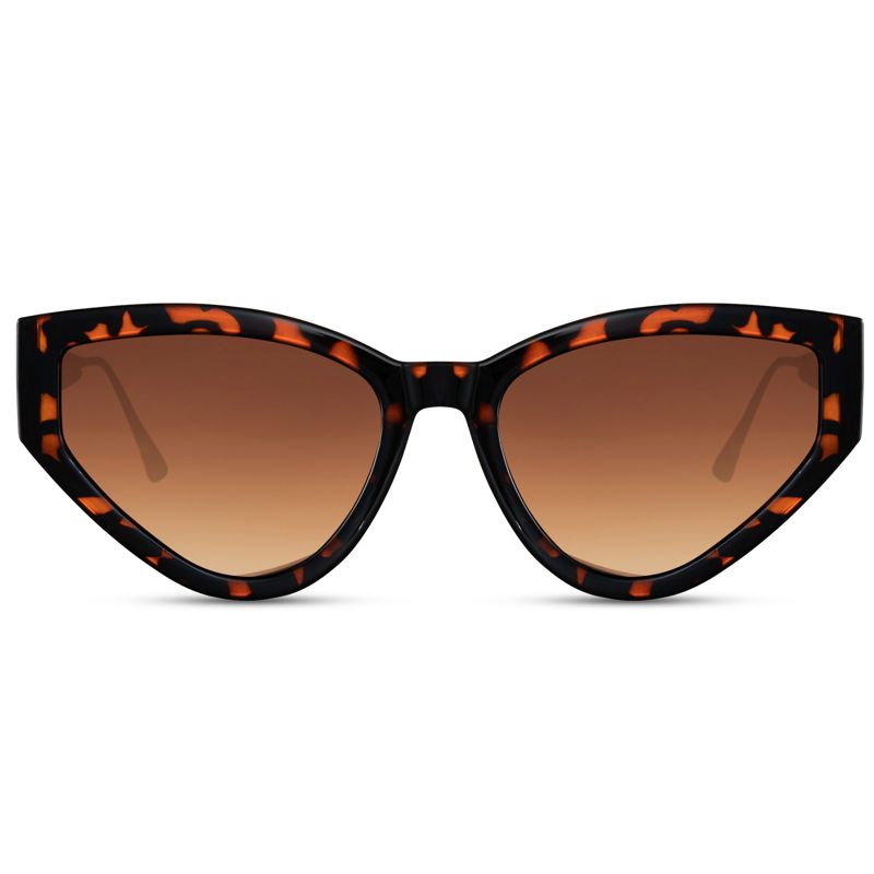 Braune Cateye Sonnenbrille mit UVA-Schutz