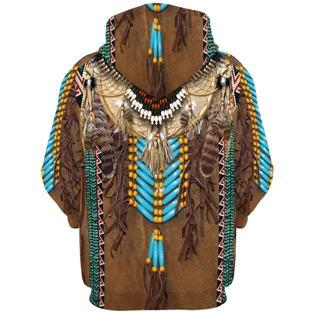Premium Indianer-Hoodie / Kapuzenshirt - Sioux Warrior
