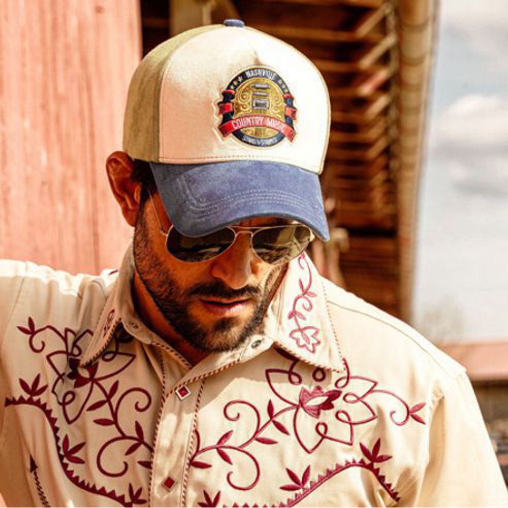 Western Basecap in Lederoptik - Nashville Country Music
