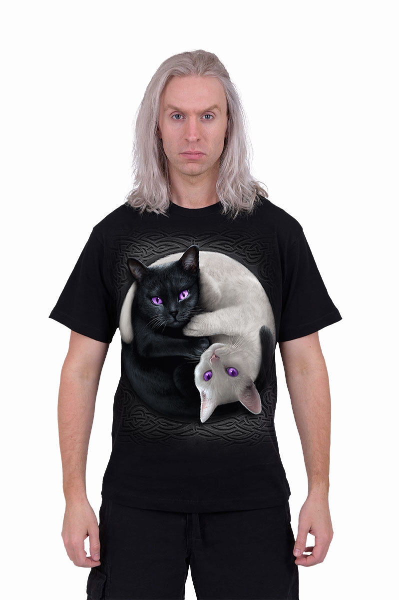 Reduziert - Spiral T-Shirt - Yin Yang Cats, Größe M