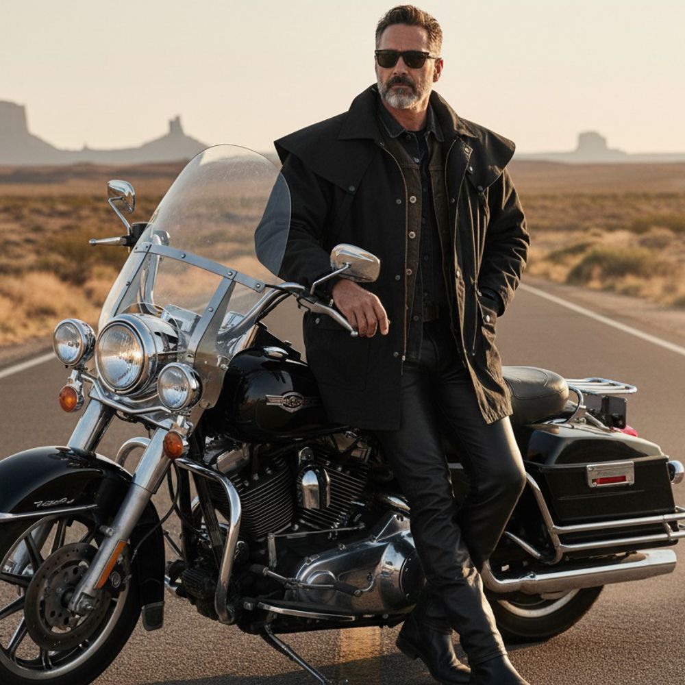 Scippis Oilskin Jacke für Damen und Herren - Flagstaff, Schwarz