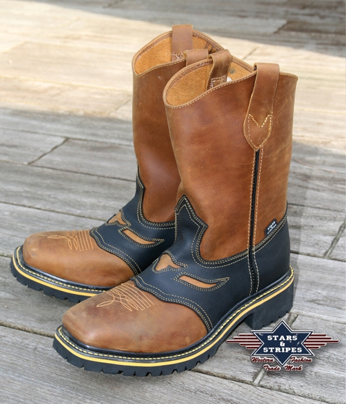 Stars & Stripes Worker Cowboystiefel - Old Jackson