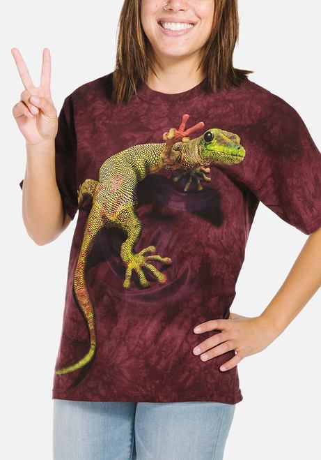 The Mountain T-Shirt - Peace Out Gecko