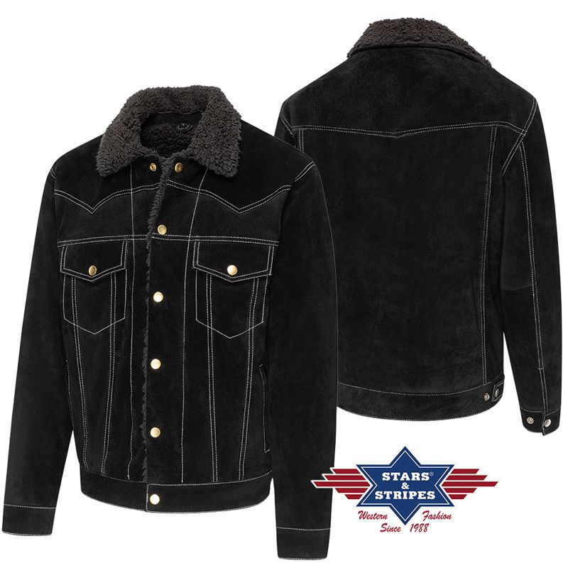 Herren Lederjacke aus Wildlederjacke von Stars & Stripes