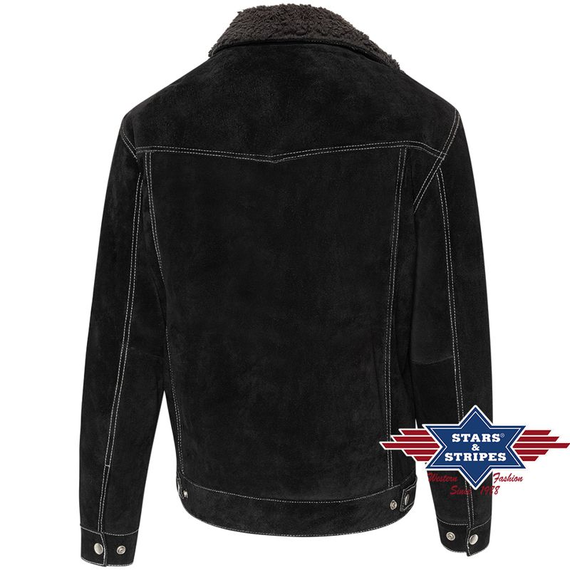 Warm gefütterte Western-Jacke aus Wildleder - Hunter