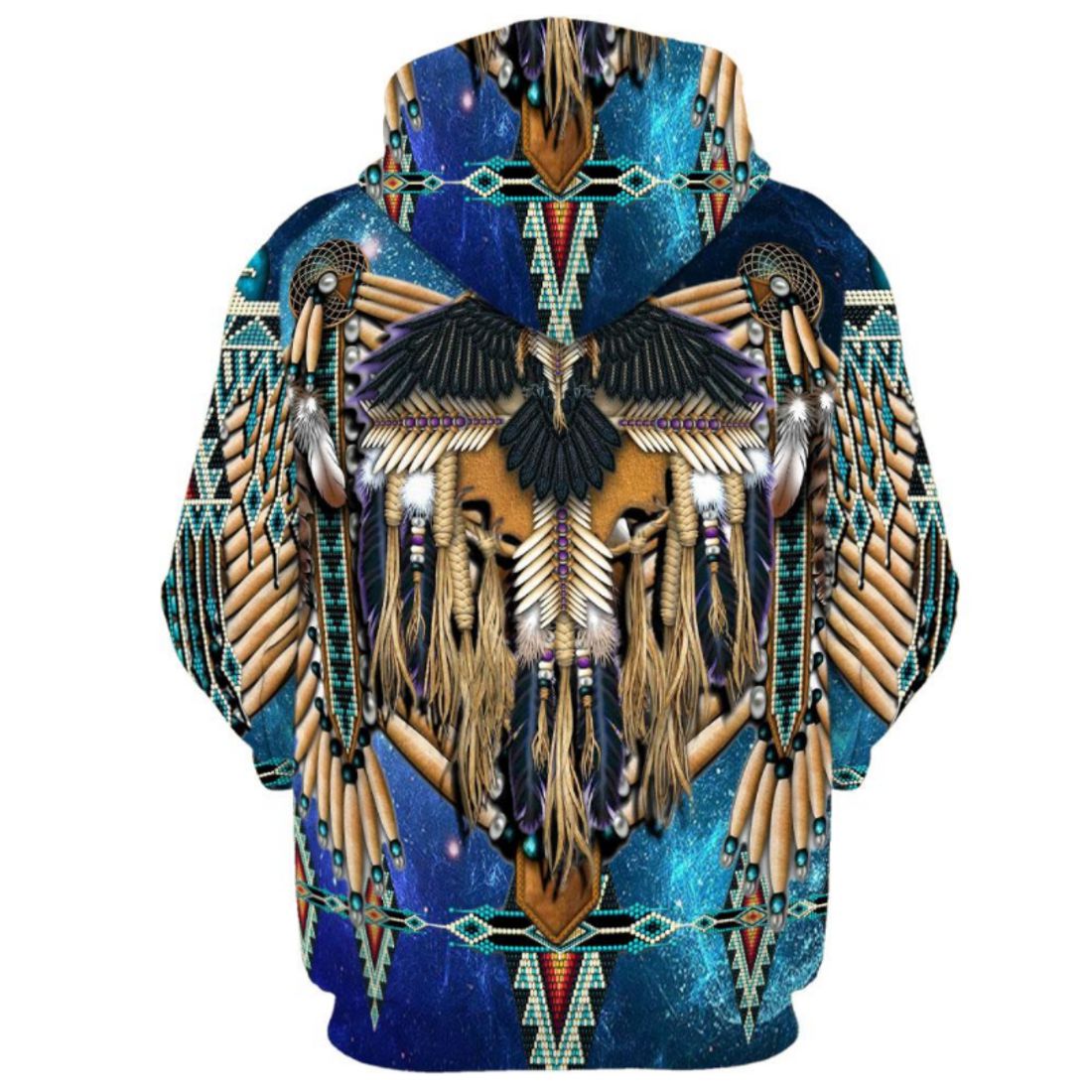 Premium Indianer-Hoodie / Kapuzenshirt - Cree Warrior