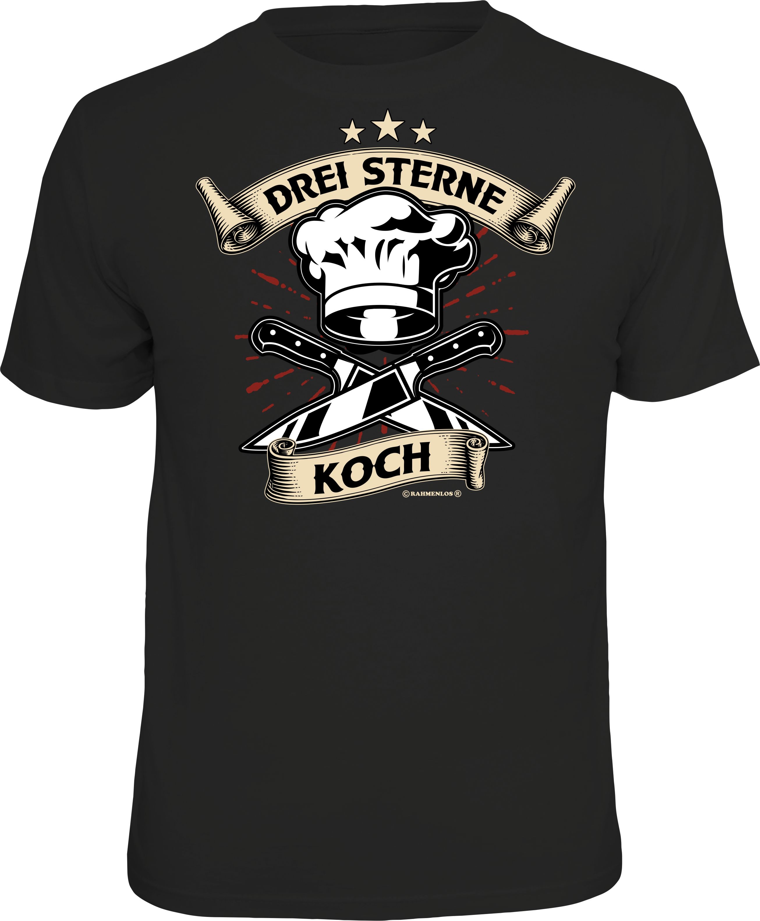 Fun T-Shirt - Küche - Drei Sterne Koch