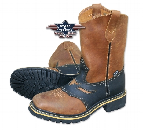 Stars & Stripes Worker Cowboystiefel - Old Jackson