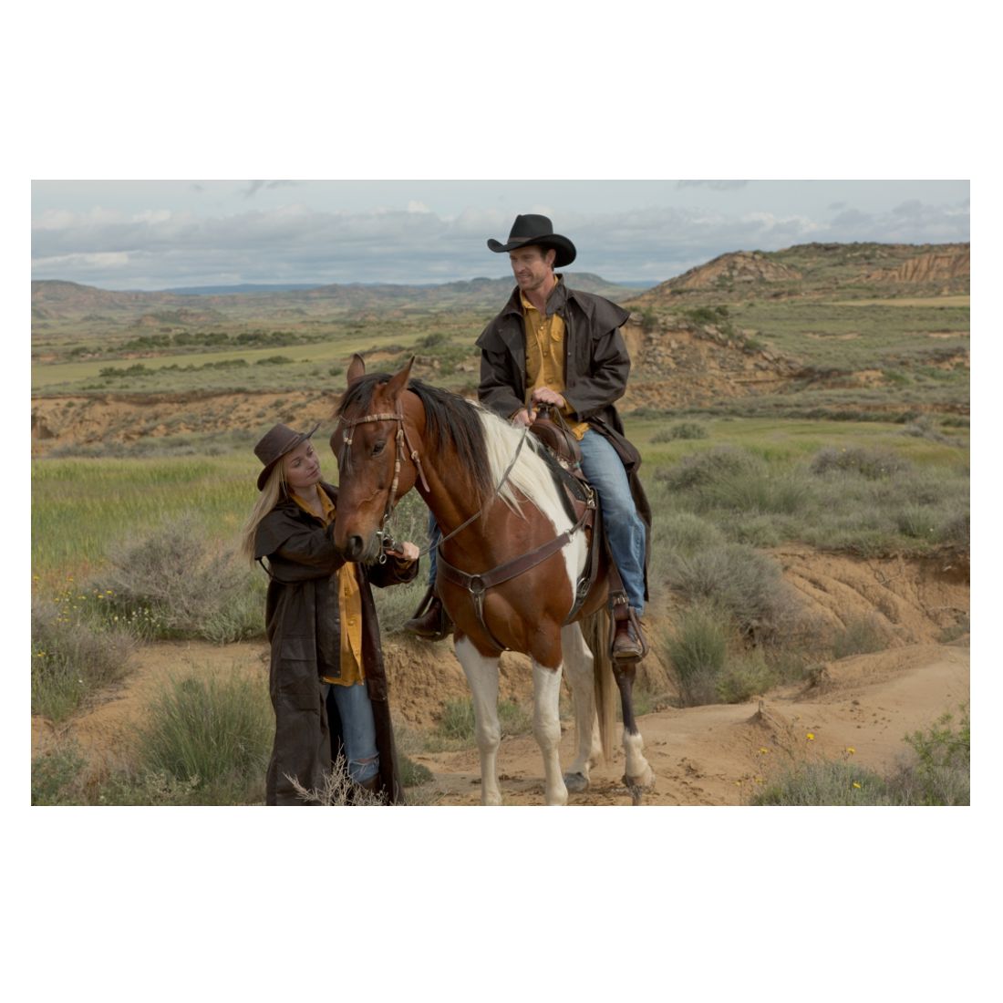 Scippis Oilskin Mantel für Damen und Herren - Riding The West, Braun
