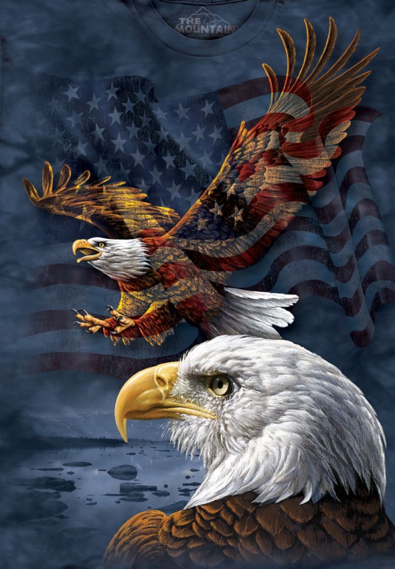 The Mountain T-Shirt - Eagle Flag Collage