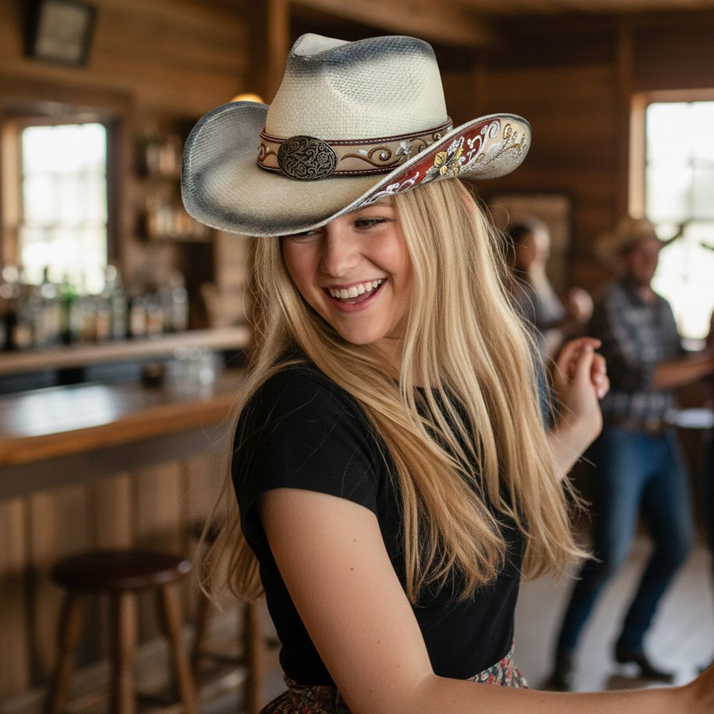 Damen Western-Strohhut von Stars & Stripes - Paola